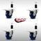 Service Caster 3'' SS Solid Poly Swivel 1-3/8'' Expanding Stem Caster Set Total Lock Brake, 4PK SCC-SSEXTTL20S314-SPUS-138-4 - alternate 2